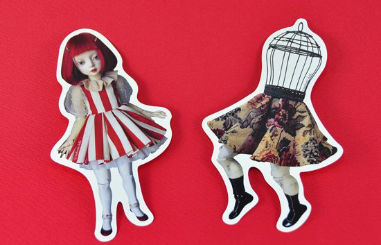 球体関節人形作家 蕾 Tsubomi 様 ステッカー 事例紹介 型抜き印刷ドットコム 型抜き印刷の専門店