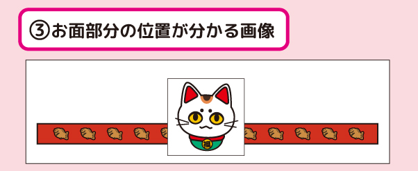お面部分の配置